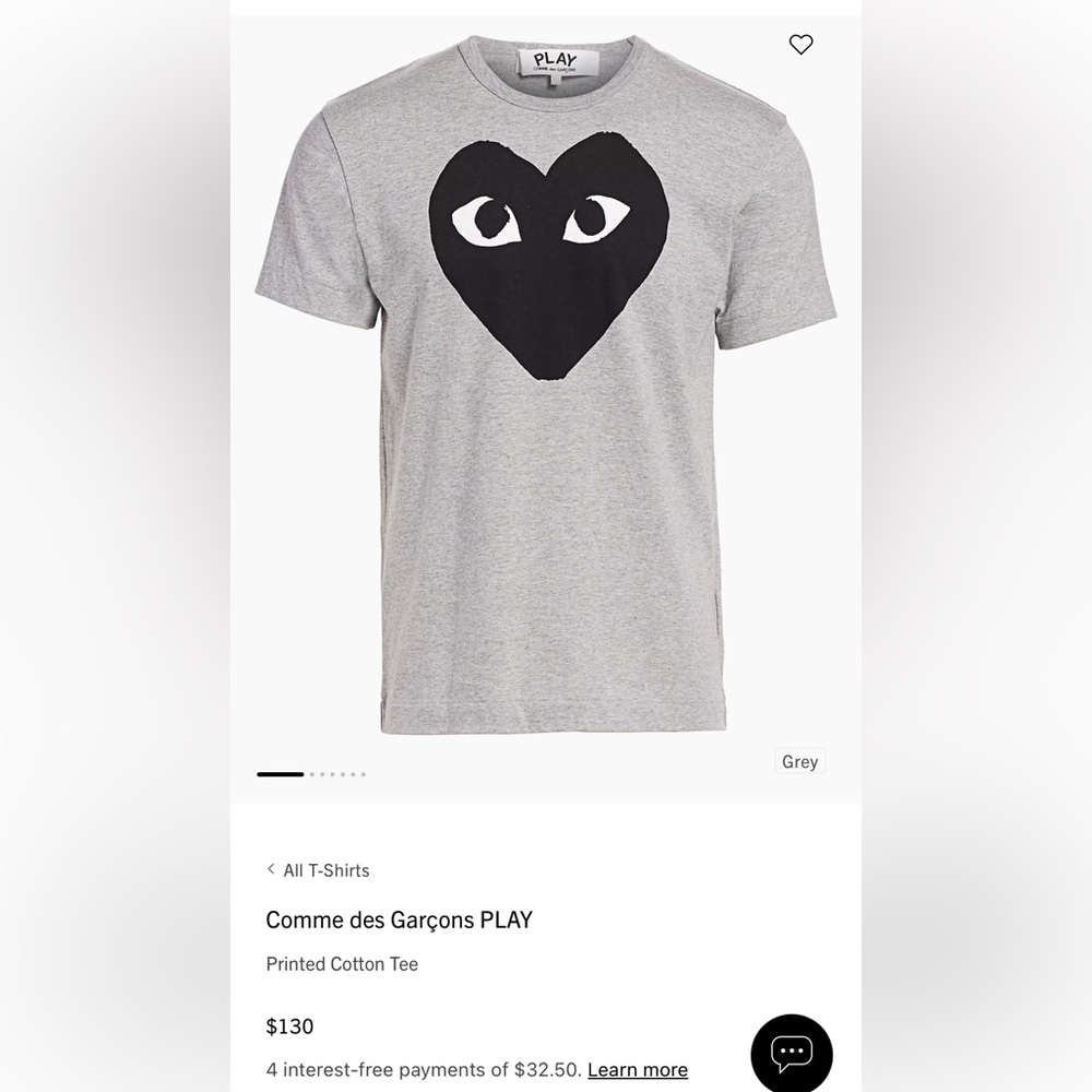Commes des Garçons Play tshirt